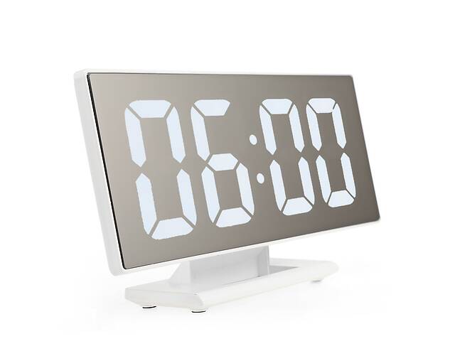 Настольные зеркальные часы UKC DS-3618L с подсветкой White (PRO3618L-WW)