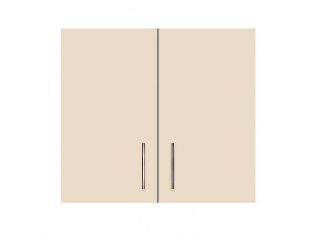 Навесной шкаф закрытый (двухдверный) ширина 600 МАКСИ МЕБЕЛЬ Серый/Ваниль (80008)