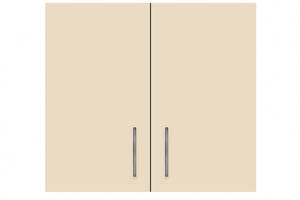 Навесной шкаф закрытый (двухдверный) ширина 700 МАКСИ МЕБЕЛЬ Серый/Ваниль (80009)