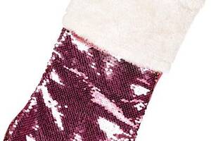 Носок для подарков 'Блестящий розовый' 53см, с пайетками