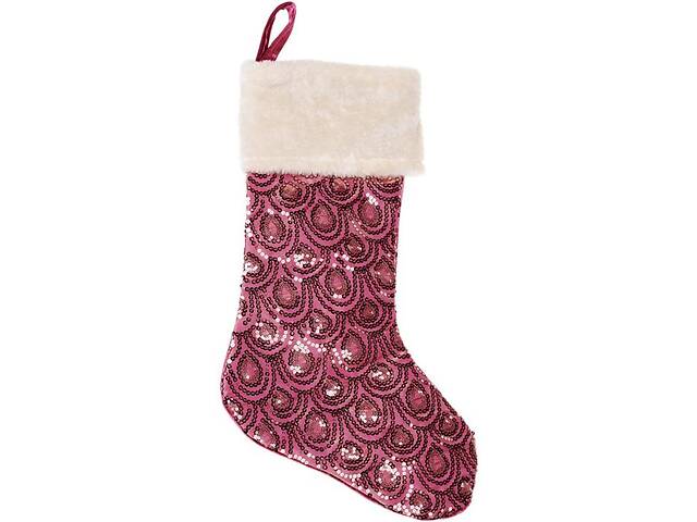 Носок для подарунків Рожевий з паєтками Bona DP42988