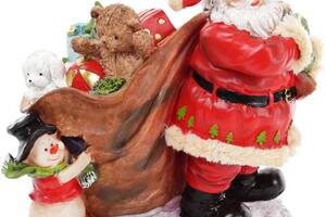 Новогодняя декоративная статуэтка 'Санта с подарками' 28см