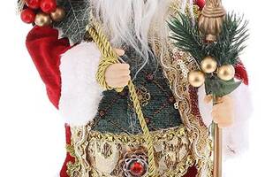 Новогодняя фигура 'Санта Клаус с Подарками' 30см, красный с зеленым