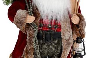 Новогодняя фигурка Santa Claus Red с подарками и фонарем 46см BonaDi DP96558