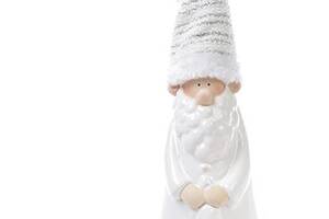 Новогодняя керамическая фигура 'Санта в вязаном колпаке' 51см