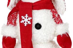 Новогодняя мягкая игрушка 'Снеговик в шапке-ушанке' 48см