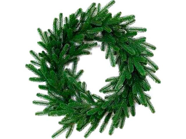 Новогодний декоративный венок 'Жозефина' Ø60см, искусственная хвоя, зеленый