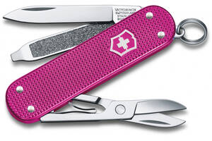 Нож-брелок Victorinox Classic SD Alox Colors Flamingo Party 58 мм, 5 функций, Розовый (0.6221.251G)