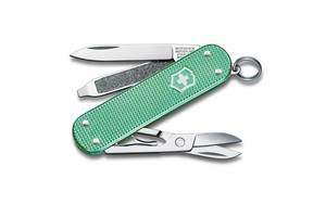 Нож-брелок Victorinox Classic SD Alox Colors Minty Mint 58 мм, 5 функций, Зеленый (0.6221.221G)