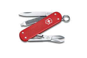 Нож-брелок Victorinox Classic SD Alox Colors Sweet Berry 58 мм, 5 функций, Красный (0.6221.201G)