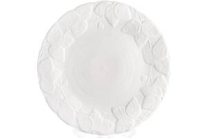 Обеденные тарелки в наборе 2шт Листья диаметром фарфор белый DP218703 BonaDi