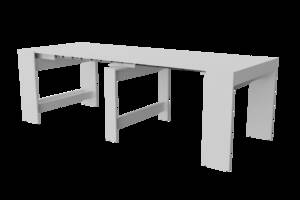 Обеденный раздвижной стол для кухни Неман ПИТОН Белый
