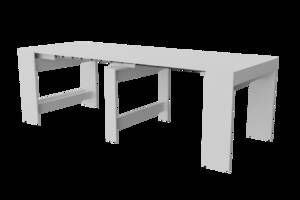 Обеденный раздвижной стол для кухни Неман ПИТОН Лайт Белый