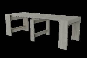 Обеденный раздвижной стол для кухни Неман ПИТОН Лайт Дуб крафт белый