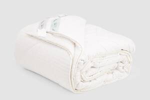 Одеяло IGLEN Дуэт из хлопка и шерсти Универсальное 200х220 см Белый (20022051+711)