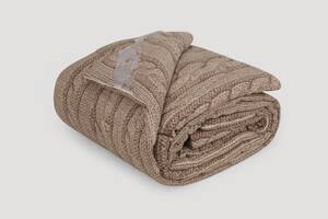 Одеяло IGLEN из овечьей шерсти во фланели Зимнее 200х220 см Коричневый (2002205F)