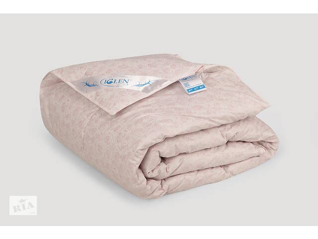 Одеяло IGLEN Roster 70% пух и 30% мелкое перо Зимнее 200х220 см Светло-розовый (2002202)