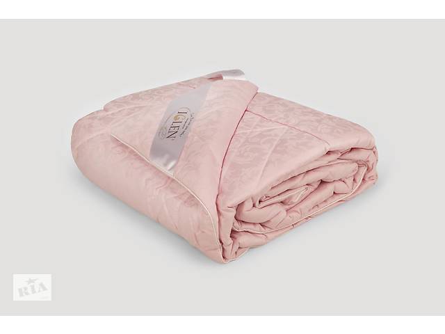 Одеяло IGLEN из овечьей шерсти в жаккардовом дамаске Демисезонное 220х240 см Розовый (22024051PN)