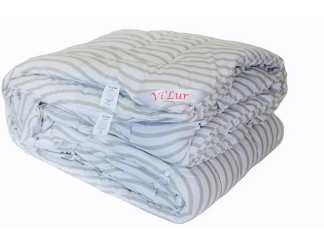 Одеяло Leleka-Textile дуэт на кнопках ViLur Евро 200х220 Микрофибра Бело-серый