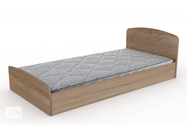 Односпальная кровать Компанит Нежность-90 МДФ дуб сонома