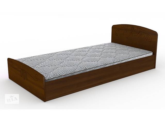 Односпальная кровать Компанит Нежность-90 МДФ орех экко