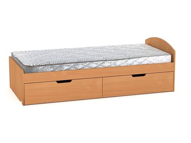 Односпальная кровать с ящиками Компанит-90+2 бук