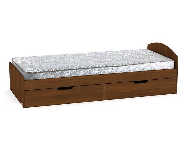 Односпальная кровать с ящиками Компанит-90+2 орех экко