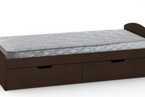Односпальная кровать с ящиками Компанит-90+2 венге