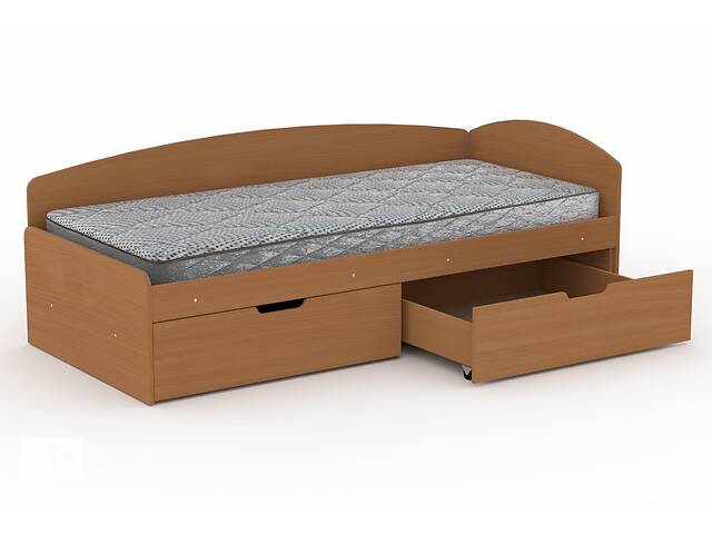 Односпальная кровать с ящиками Компанит-90+2С бук