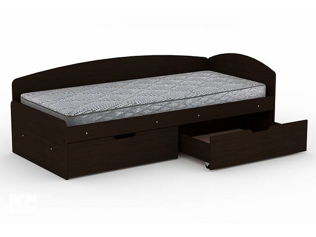 Односпальная кровать с ящиками Компанит-90+2С венге