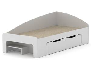 Односпальная кровать с ящиком Компанит-90+1 альба (белый)