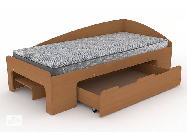 Односпальная кровать с ящиком Компанит-90+1 бук