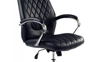 Офисное кресло руководителя BNB ApolloDesign хром Anyfix Экокожа Черный