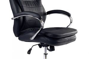 Офісне крісло керівника BNB ValenciaDesign хром Anyfix Екошкіра Чорний