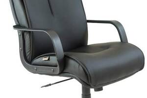 Офисное Кресло Руководителя Boston Кожа Комбо Люкс Пластик М2 AnyFix Черное
