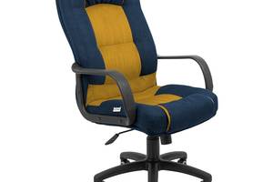 Офисное кресло руководителя Richman Alberto M1 Tilt Желто-синий