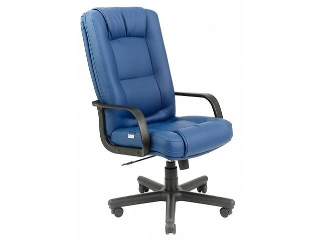 Офісне крісло керівника Richman Alberto VIP M1 Tilt Натуральна Шкіра Lux Італія Синій
