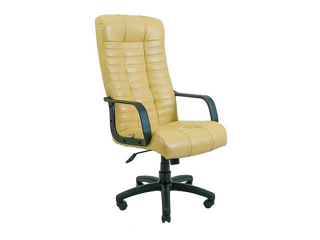 Офисное кресло руководителя Richman Atlant VIP M1 Tilt Натуральная Кожа Lux Италия Кремовый