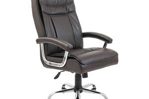 Офісне крісло керівника Richman Burgas Roсky Хром M3 Multiblock Темно-коричневий