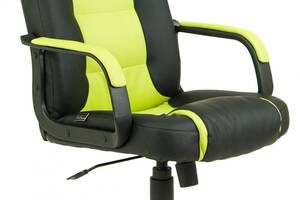Офісне крісло керівника Richman Челсі Zeus Deluxe Light Green-Black Пластик Річ М1 Tilt Чорно-салатове