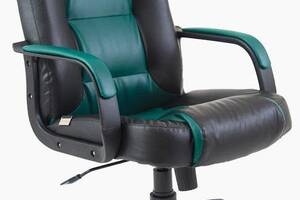 Офисное кресло руководителя Richman Челси Zeus Deluxe Пластик Рич М1 Tilt Черно-зеленое