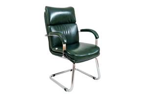 Офисное кресло руководителя Richman Dakota VIP CF Хром Натуральная Кожа Lux Италия Зеленый