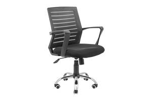 Офисное кресло руководителя Richman Flash Хром M1 Tilt Черно-серый