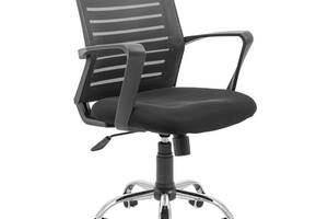 Офисное кресло руководителя Richman Flash Хром M1 Tilt Черно-серый