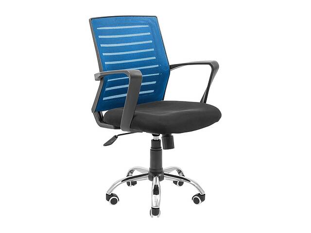 Офисное кресло руководителя Richman Flash Хром M1 Tilt Черно-синий