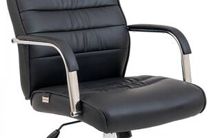 Офисное кресло руководителя Richman Лион Хром М1 Tilt Черное