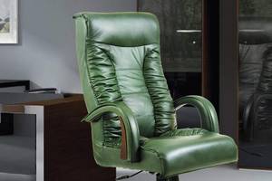 Офисное Кресло Руководителя Richman Оникс Мадрас Green India Wood М1 Tilt Зеленое