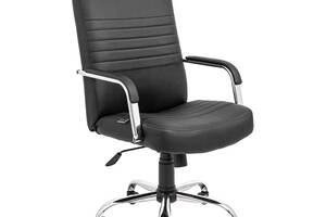 Офисное кресло руководителя Richman Prius Хром M1 Tilt Черный