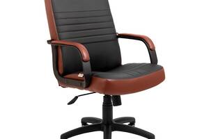 Офисное кресло руководителя Richman Prius Пластик Rich Zeus Delux M2 Anyfix Черно-коричневый