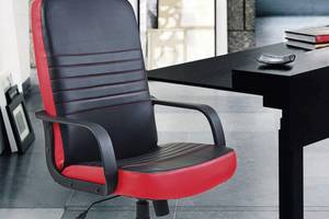 Офисное Кресло Руководителя Richman Приус Флай 2230/2210 Пластик М1 Tilt Черно-красное